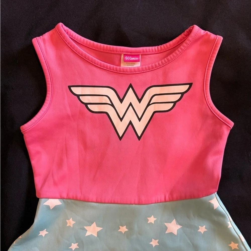 DC Comics Pink and Blue Superhero dress size 6/6x